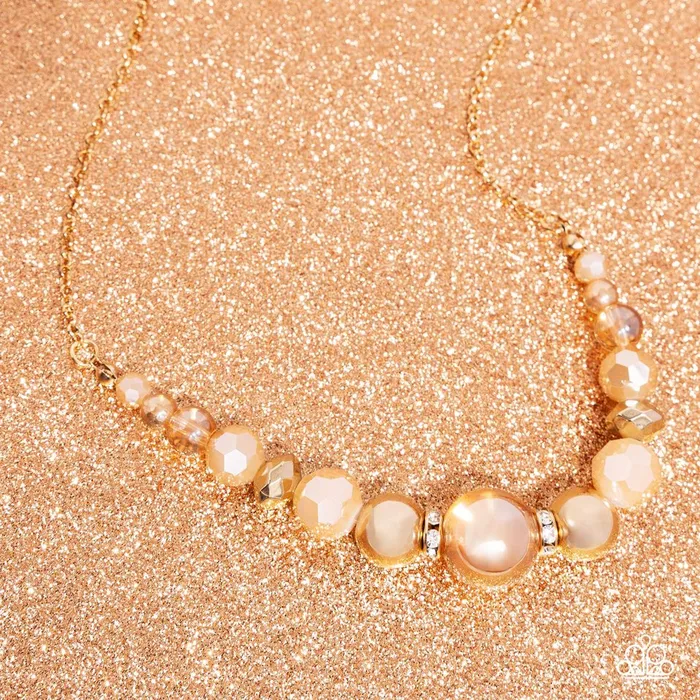 Paparazzi Necklace Disco Date Gold Paparazzi Jewelry Necklaces