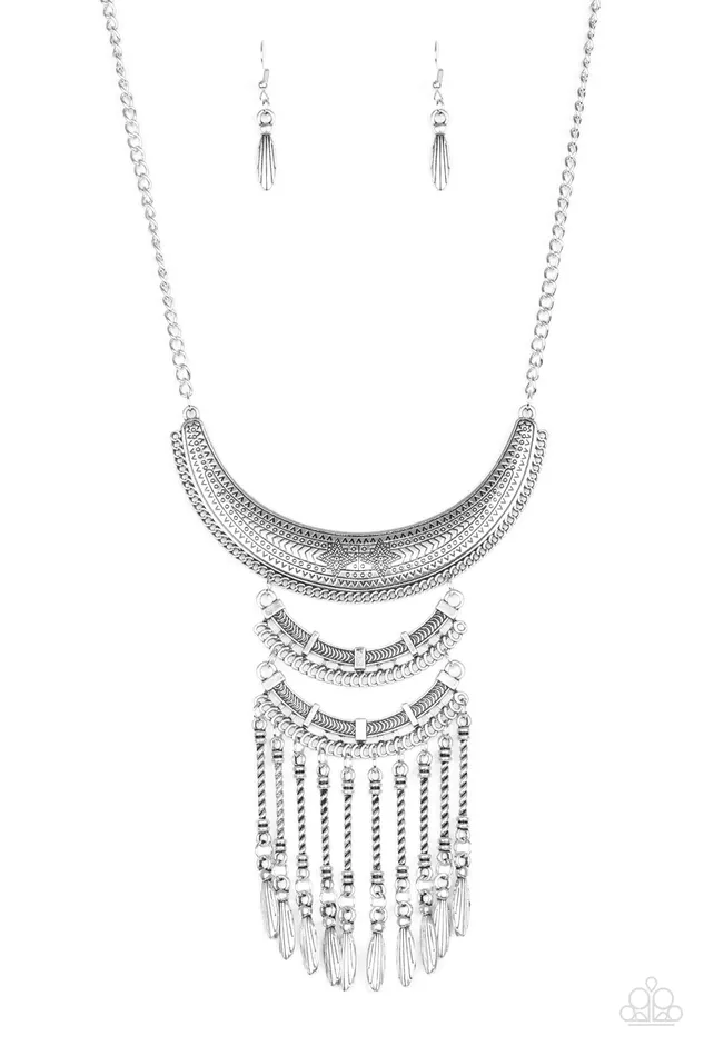 Paparazzi Necklace Eastern Empress Silver Paparazzi Jewelry Necklaces