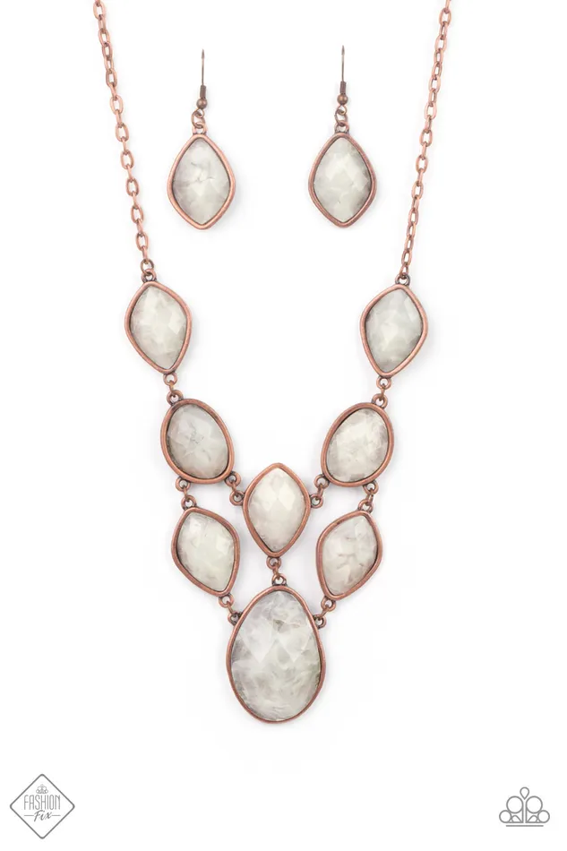 Paparazzi Necklace Fashion Fix Jan 2021 Opulently Oracle Copper Paparazzi Jewelry Necklaces