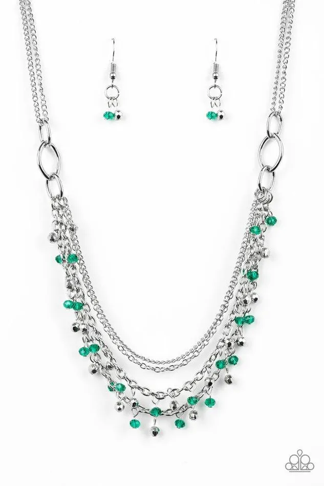 Paparazzi Necklace Financially Fabulous Green Paparazzi Jewelry Necklaces