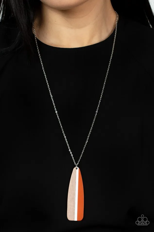 Paparazzi Necklace Grab a Paddle Orange Paparazzi Jewelry Necklaces