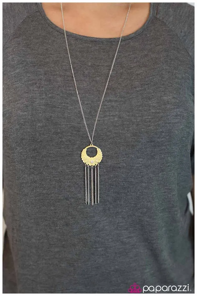 Paparazzi Necklace Hanging On Every Word Yellow Paparazzi Jewelry Necklaces