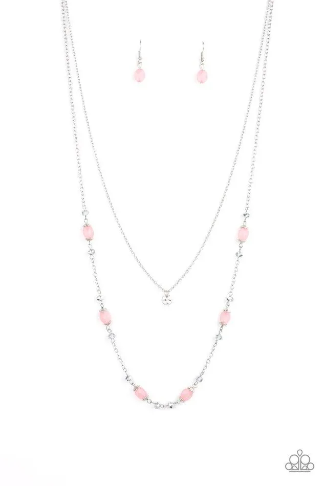 Paparazzi Necklace Irresistibly Iridescent Pink Paparazzi Jewelry Necklaces