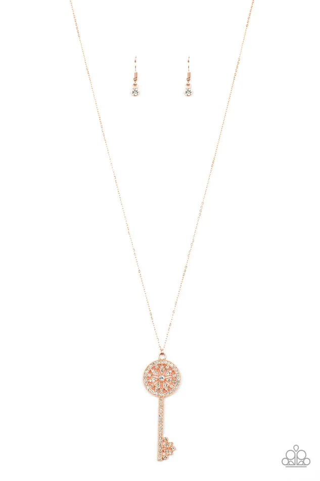 Paparazzi Necklace Keeping Secrets Copper Paparazzi Jewelry Necklaces