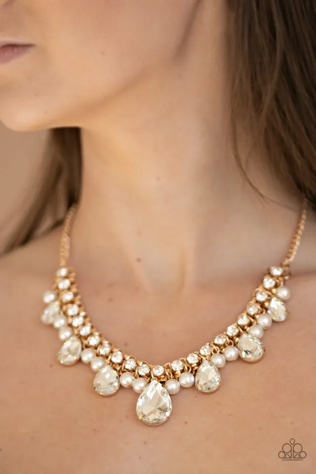 Paparazzi Necklace Knockout Queen Gold Paparazzi Jewelry Necklaces