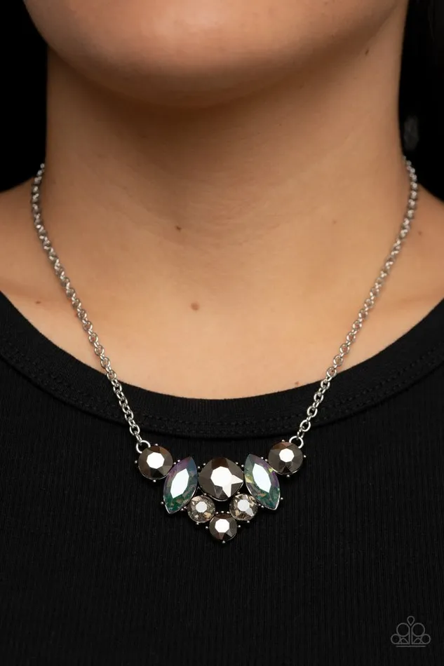 Paparazzi Necklace Lavishly Loaded Silver Paparazzi Jewelry Necklaces