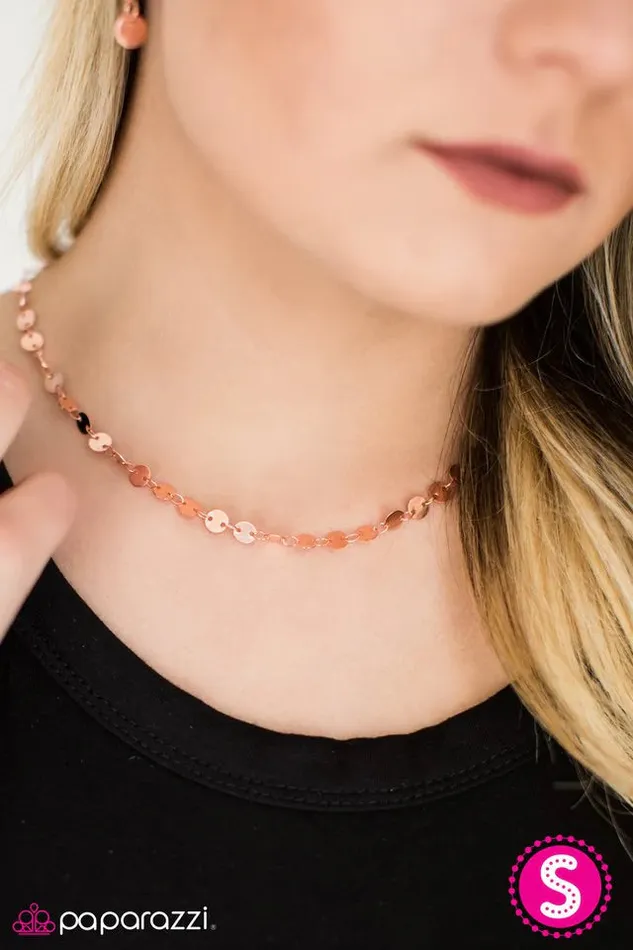 Paparazzi Necklace Let There Be SPOTLIGHT Copper Paparazzi Jewelry Necklaces