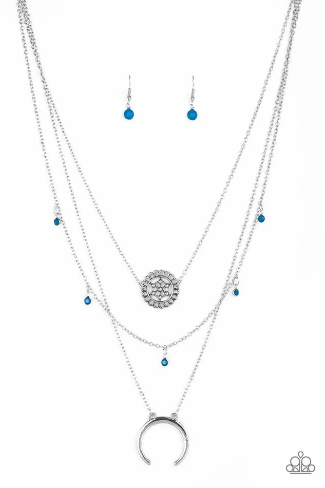 Paparazzi Necklace Lunar Lotus Blue Paparazzi Jewelry Necklaces Paparazzi Necklace Lunar Lotus Blue Paparazzi Jewelry Necklaces