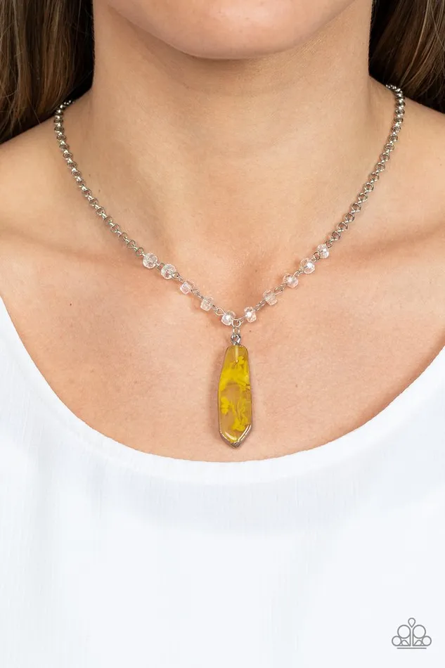 Paparazzi Necklace Magical Remedy Yellow Paparazzi Jewelry Necklaces