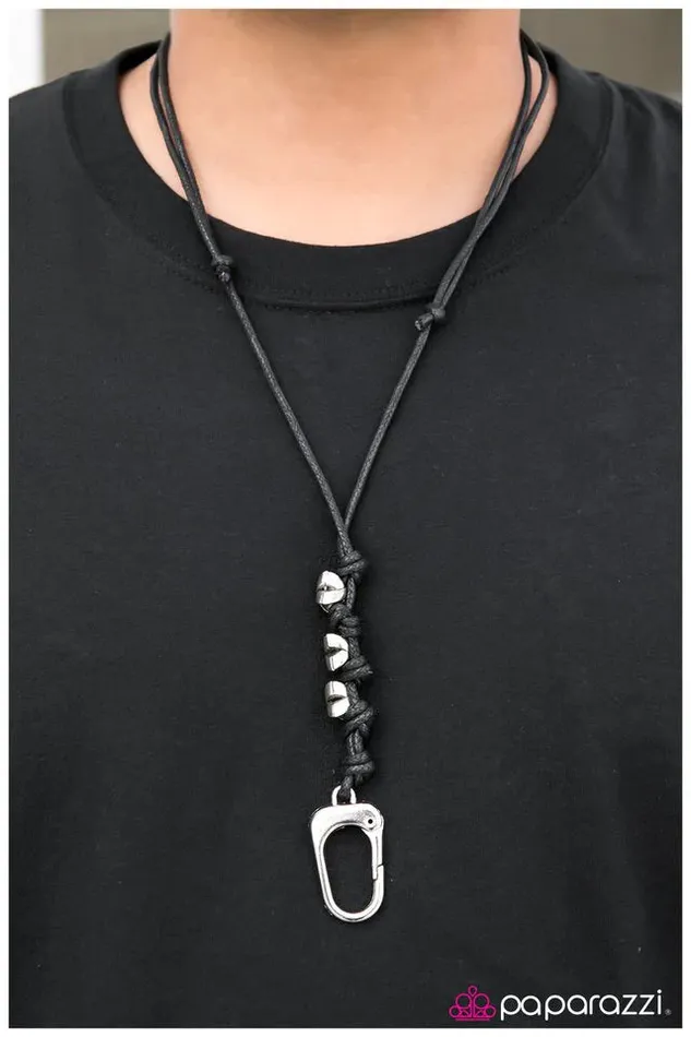 Paparazzi Necklace Man Up Black Paparazzi Jewelry Necklaces