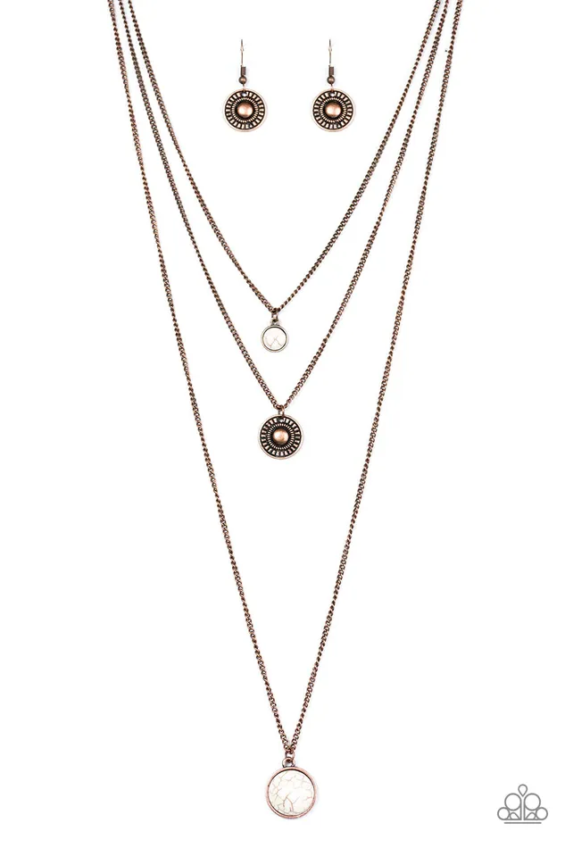 Paparazzi Necklace Mayan Dawn Copper Paparazzi Jewelry Necklaces