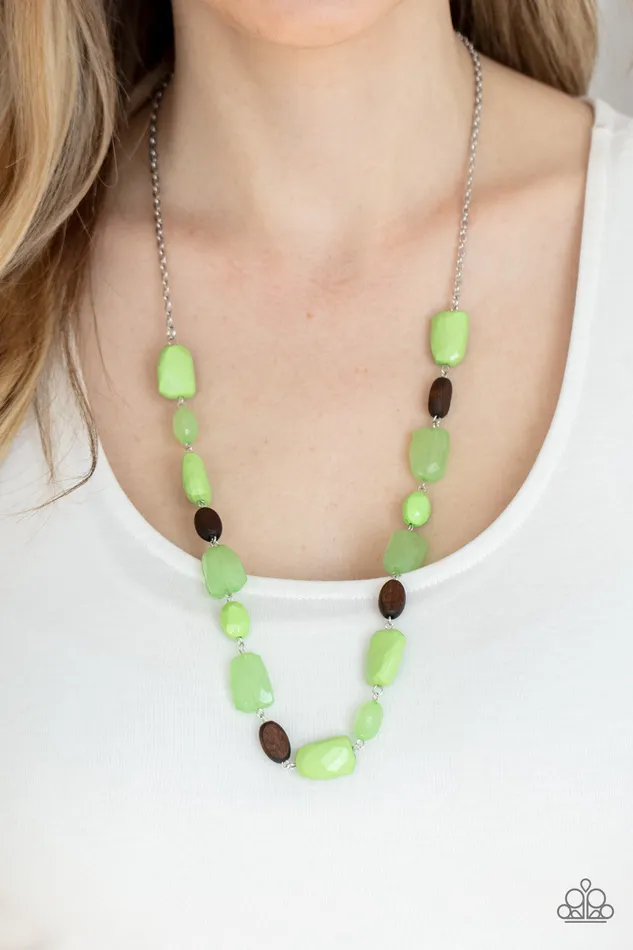 Paparazzi Necklace Meadow Escape Green Paparazzi Jewelry Necklaces