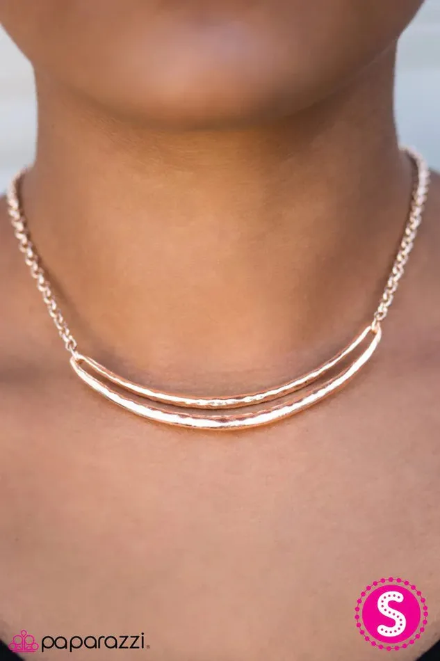 Paparazzi Necklace Midnight Moonshine Rose Gold Paparazzi Jewelry Necklaces