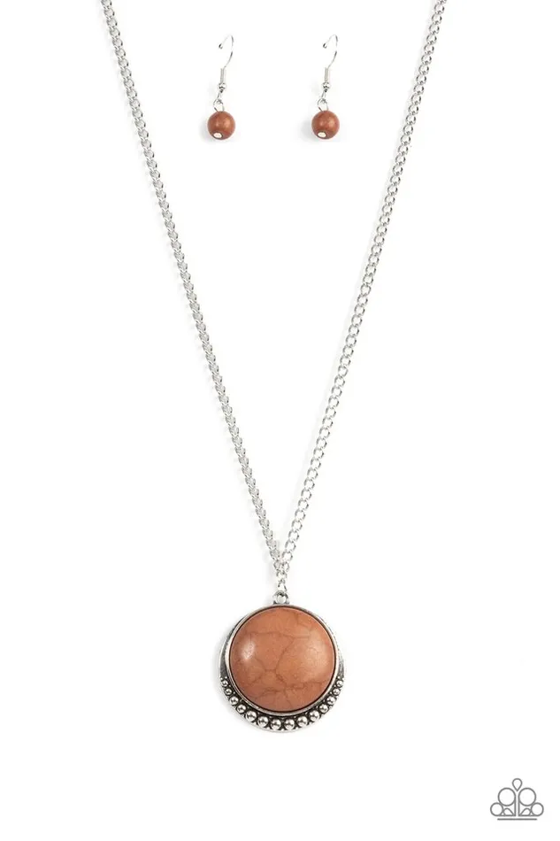 Paparazzi Necklace Mojave Moon Brown Paparazzi Jewelry Necklaces