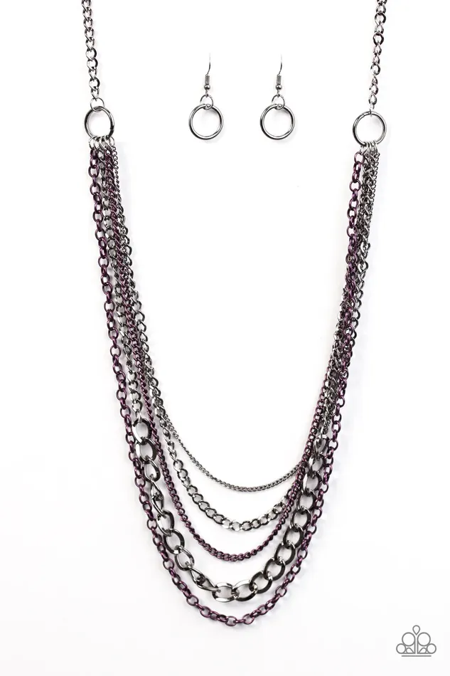 Paparazzi Necklace Moto Motivation Purple Paparazzi Jewelry Necklaces