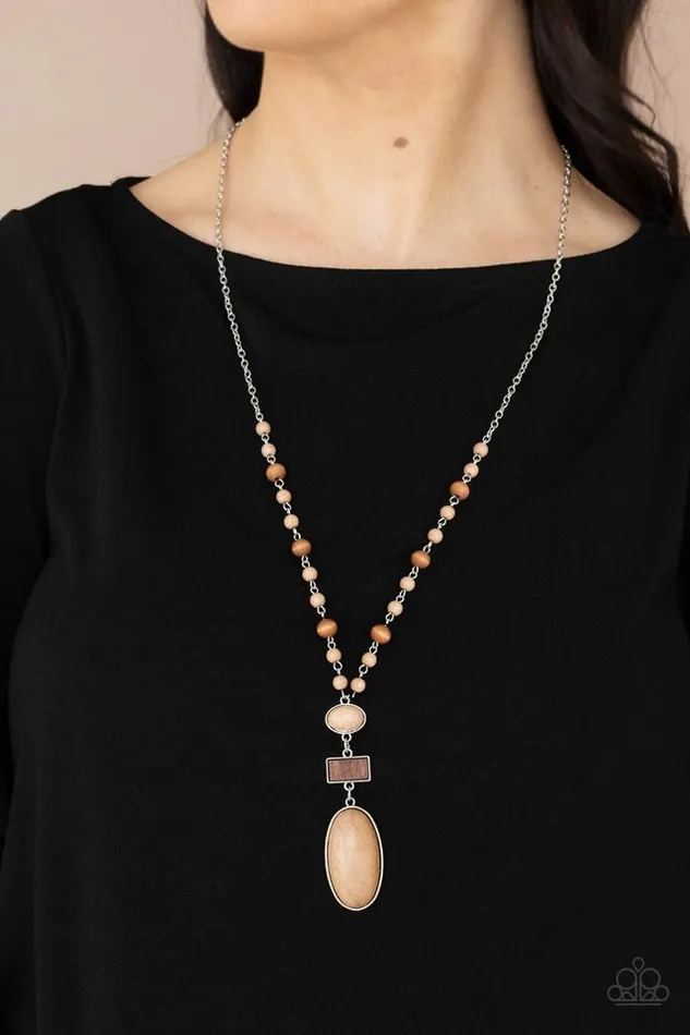 Paparazzi Necklace Naturally Essential Brown Paparazzi Jewelry Necklaces