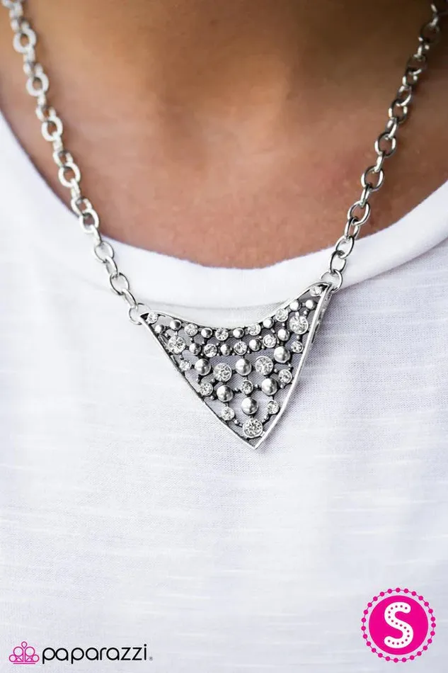 Paparazzi Necklace No Harm No Foul Silver Paparazzi Jewelry Necklaces
