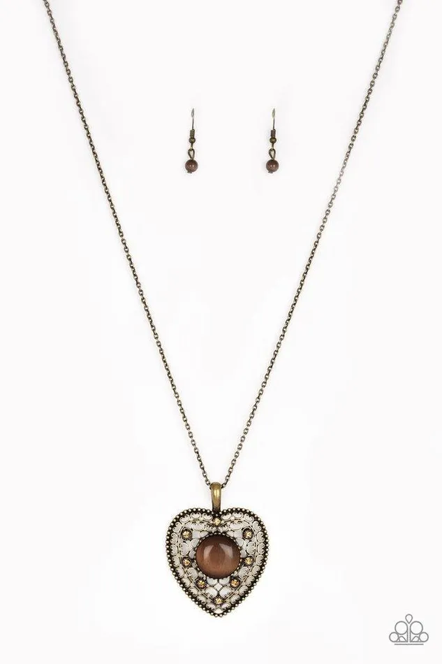 Paparazzi Necklace One Heart Brass Paparazzi Jewelry Necklaces