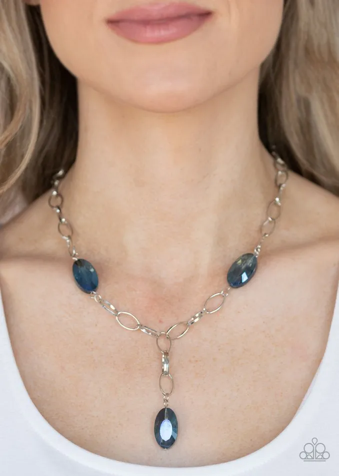 Paparazzi Necklace Power Up Blue Paparazzi Jewelry Necklaces