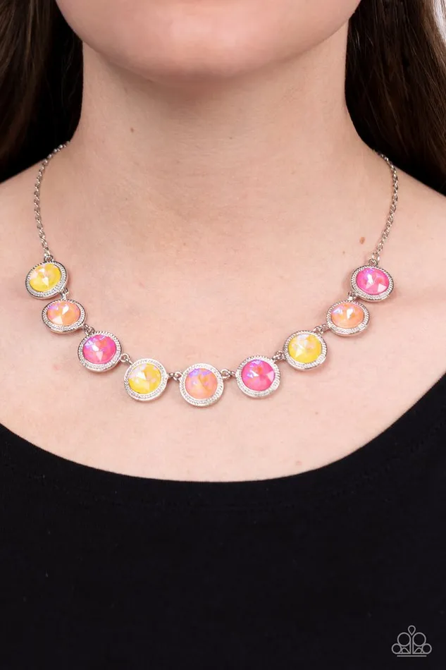 Paparazzi Necklace Queen of the Cosmos Yellow Paparazzi Jewelry Necklaces
