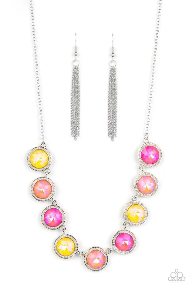 Paparazzi Necklace Queen of the Cosmos Yellow Paparazzi Jewelry Necklaces