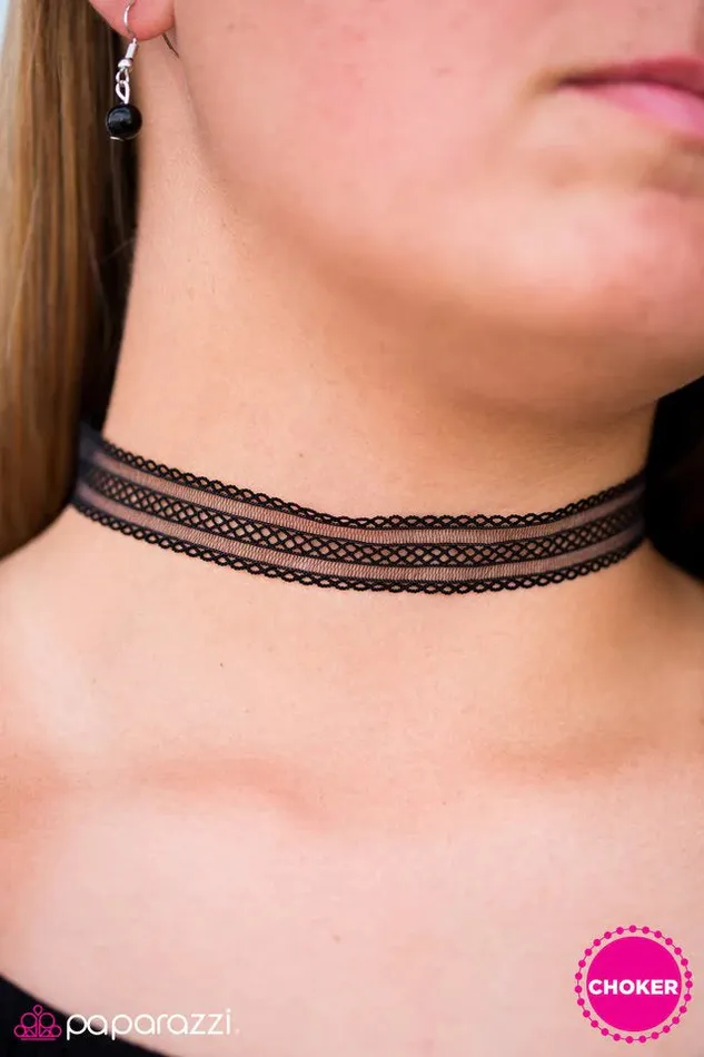 Paparazzi Necklace Race To LACE Black Paparazzi Jewelry Necklaces