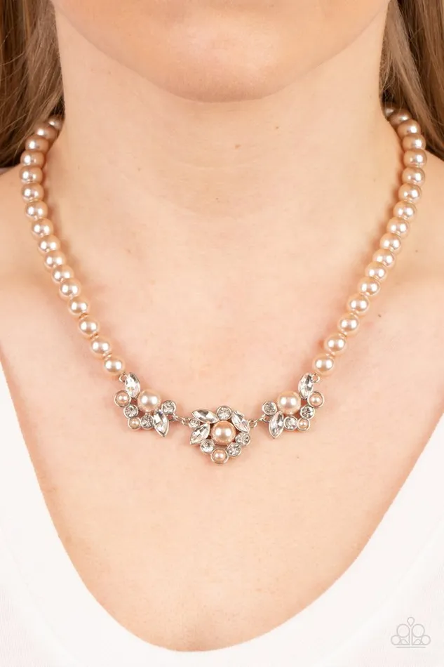 Paparazzi Necklace Royal Renditions Brown Paparazzi Jewelry Necklaces