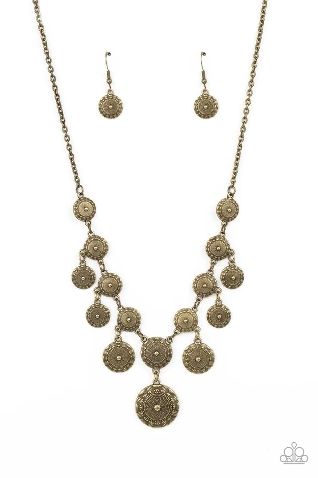 Paparazzi Necklace Sahara Stars Brass Paparazzi Jewelry Necklaces