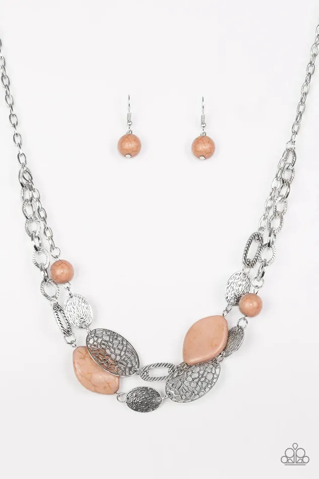Paparazzi Necklace Second Nature Brown Paparazzi Jewelry Necklaces