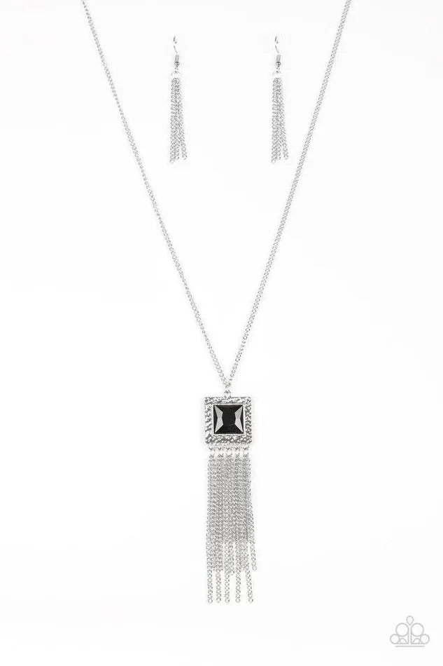 Paparazzi Necklace Shimmer Sensei Black Paparazzi Jewelry Necklaces