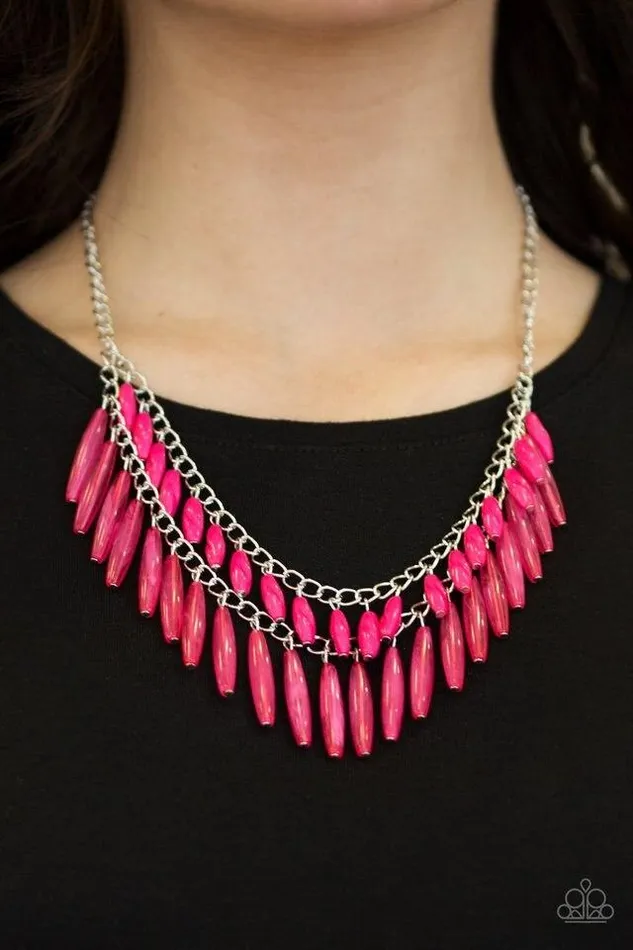 Paparazzi Necklace Speak Of The DIVA Pink Paparazzi Jewelry Necklaces
