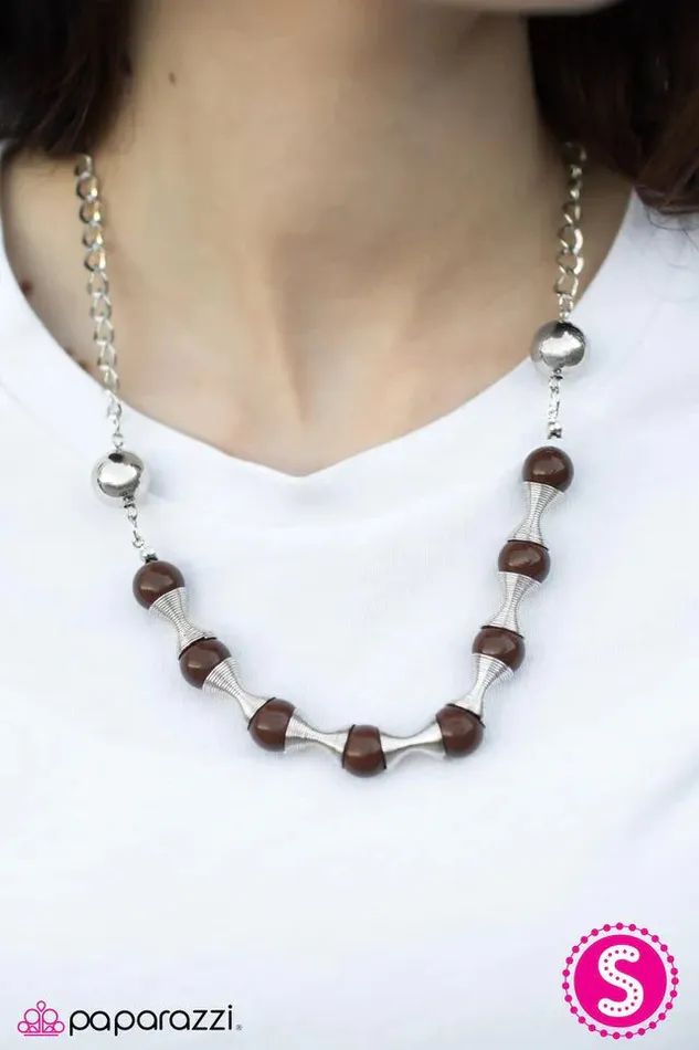 Paparazzi Necklace Spring To Mind Brown Paparazzi Jewelry Necklaces