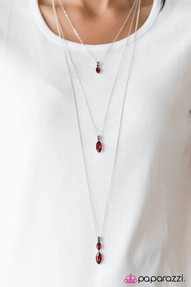 Paparazzi Necklace Starlit Skies Red Paparazzi Jewelry Necklaces