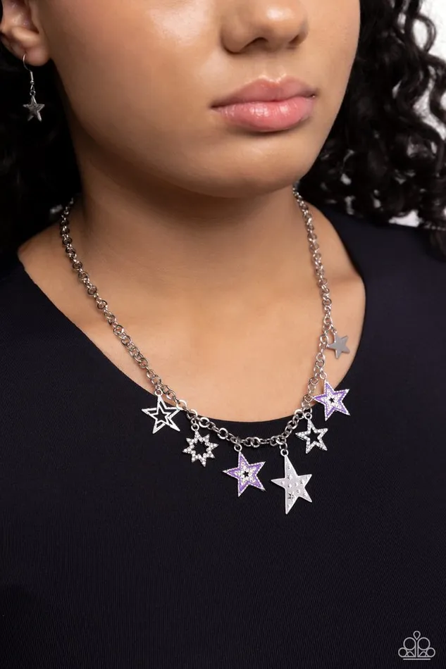 Paparazzi Necklace Starstruck Sentiment Purple Paparazzi Jewelry Necklaces