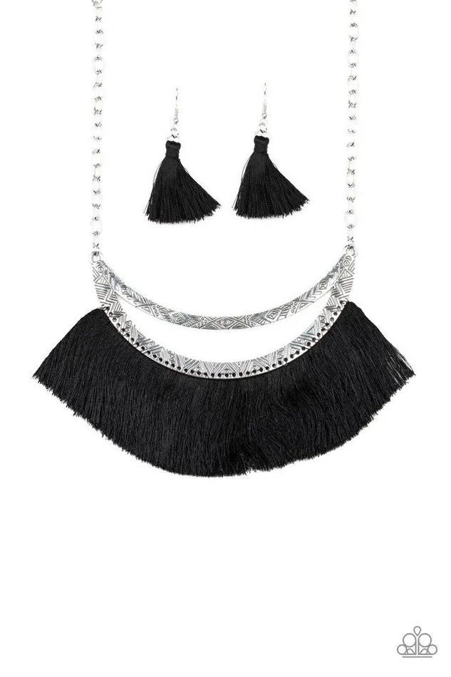 Paparazzi Necklace The MANE Event Black Paparazzi Jewelry Necklaces