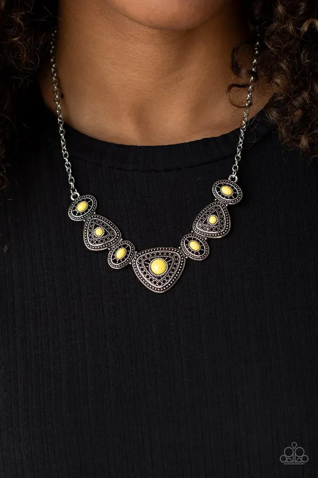 Paparazzi Necklace Totally TERRAtorial Yellow Paparazzi Jewelry Necklaces