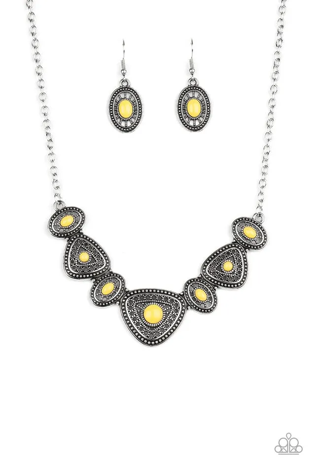 Paparazzi Necklace Totally TERRAtorial Yellow Paparazzi Jewelry Necklaces