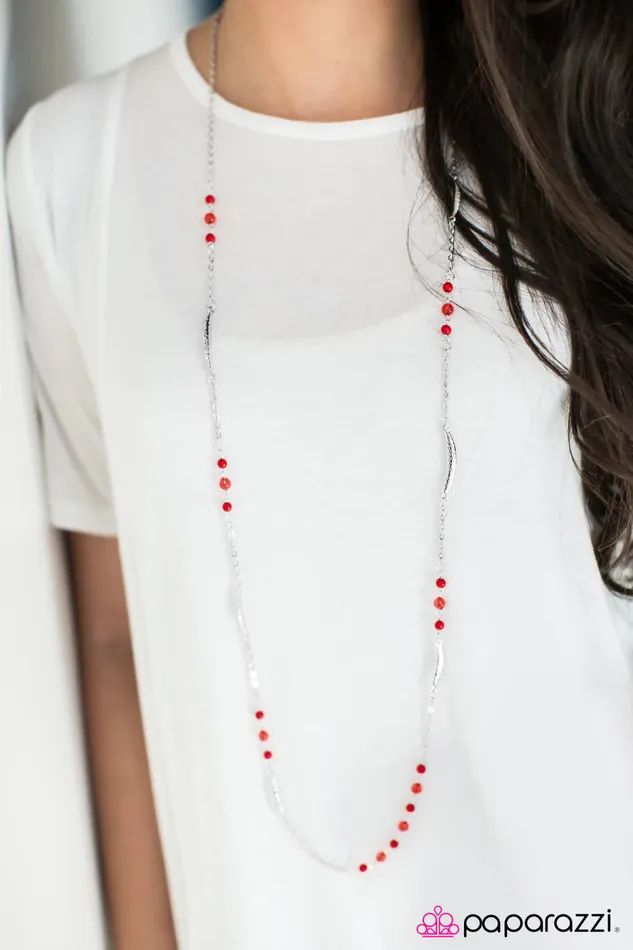 Paparazzi Necklace Tropical Summer Red Paparazzi Jewelry Necklaces