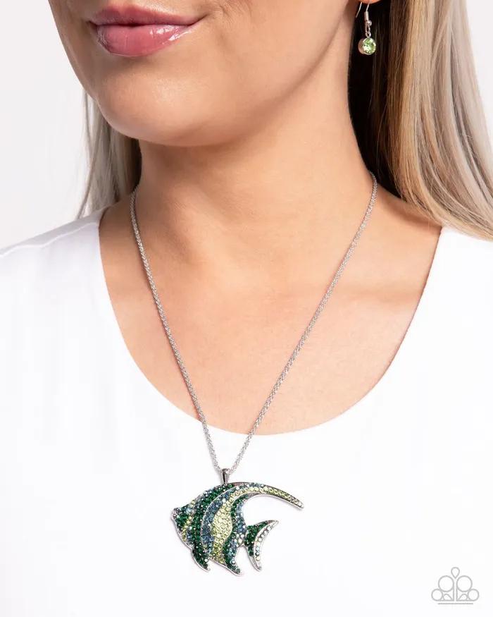Paparazzi Necklace Tropical Talent Green Paparazzi Jewelry Necklaces