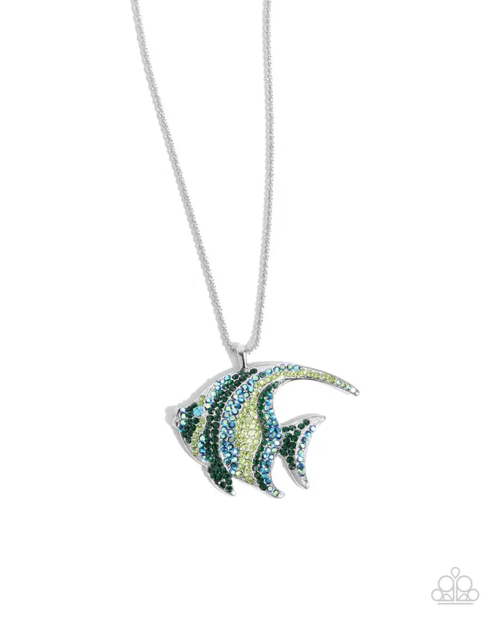 Paparazzi Necklace Tropical Talent Green Paparazzi Jewelry Necklaces