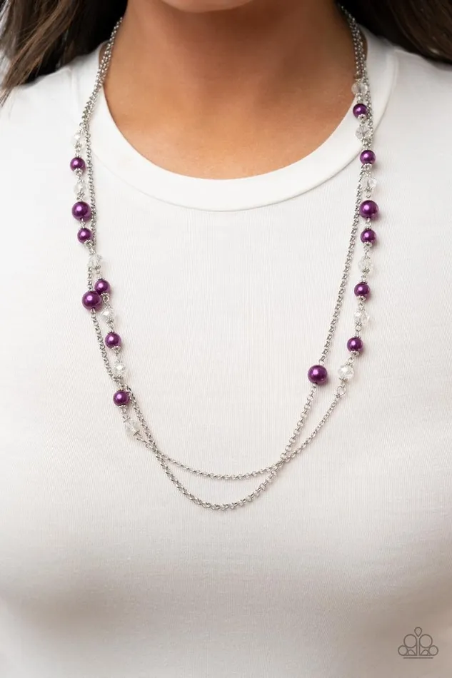 Paparazzi Necklace Venice Vanity Purple Paparazzi Jewelry Necklaces