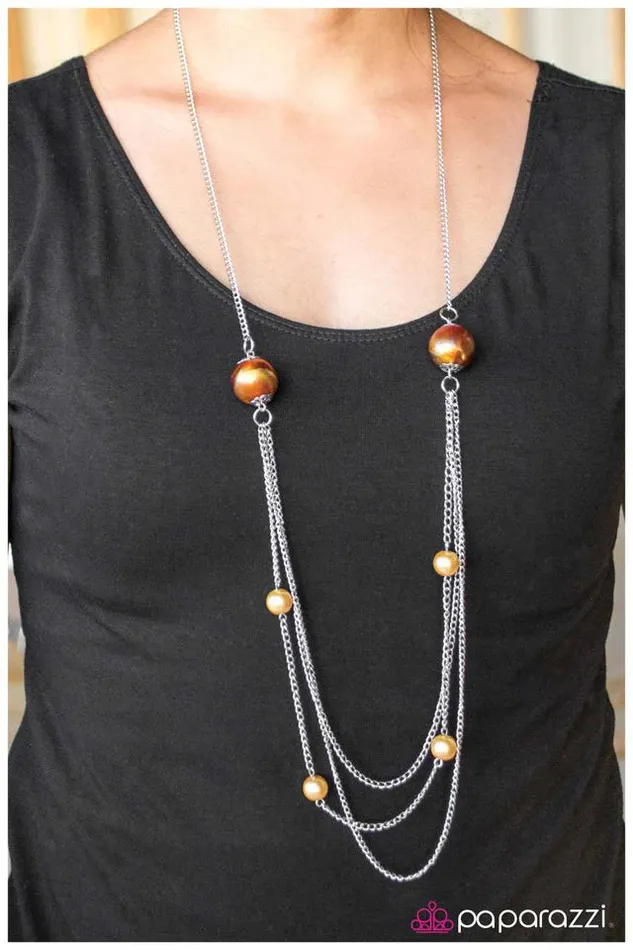 Paparazzi Necklace Warm Me Over Yellow Paparazzi Jewelry Necklaces