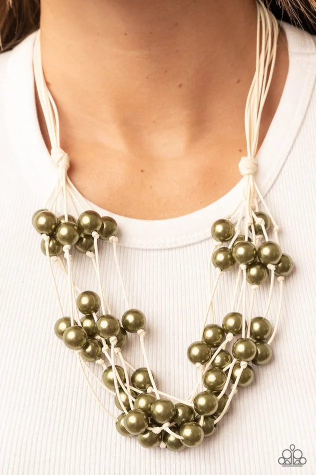 Paparazzi Necklace Yacht Catch Green Paparazzi Jewelry Necklaces