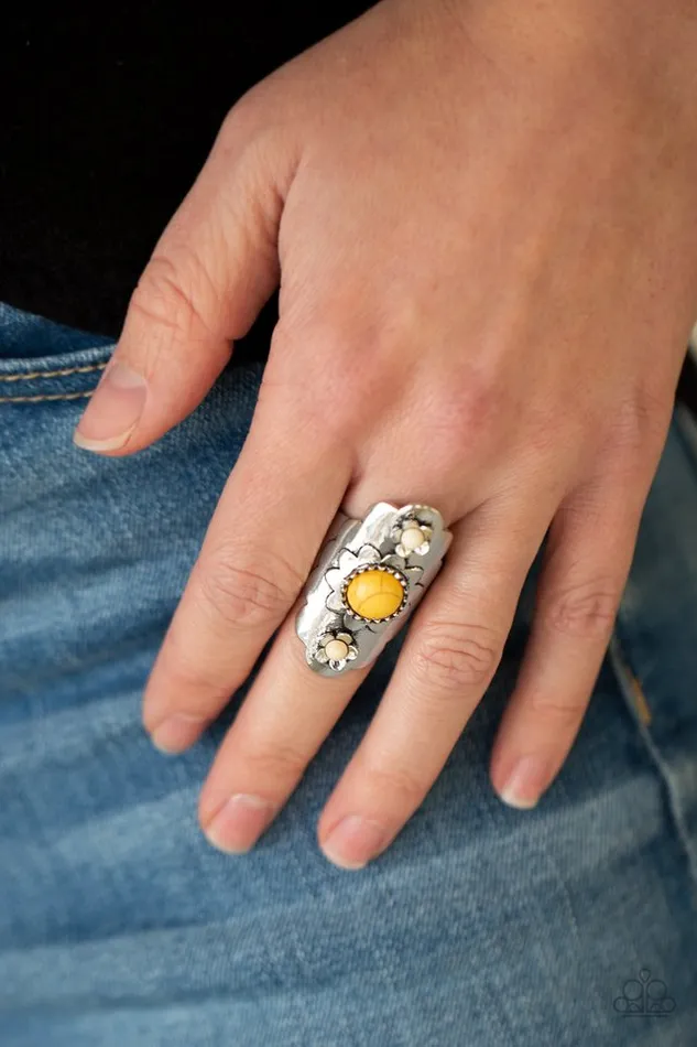 Paparazzi Ring Badlands Garden Yellow Paparazzi Jewelry Rings