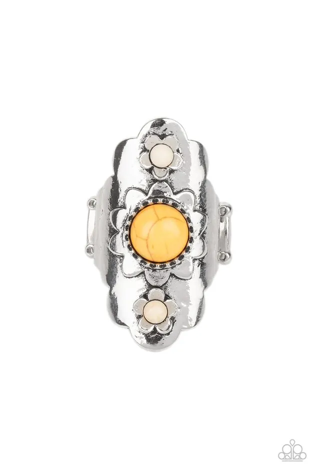 Paparazzi Ring Badlands Garden Yellow Paparazzi Jewelry Rings