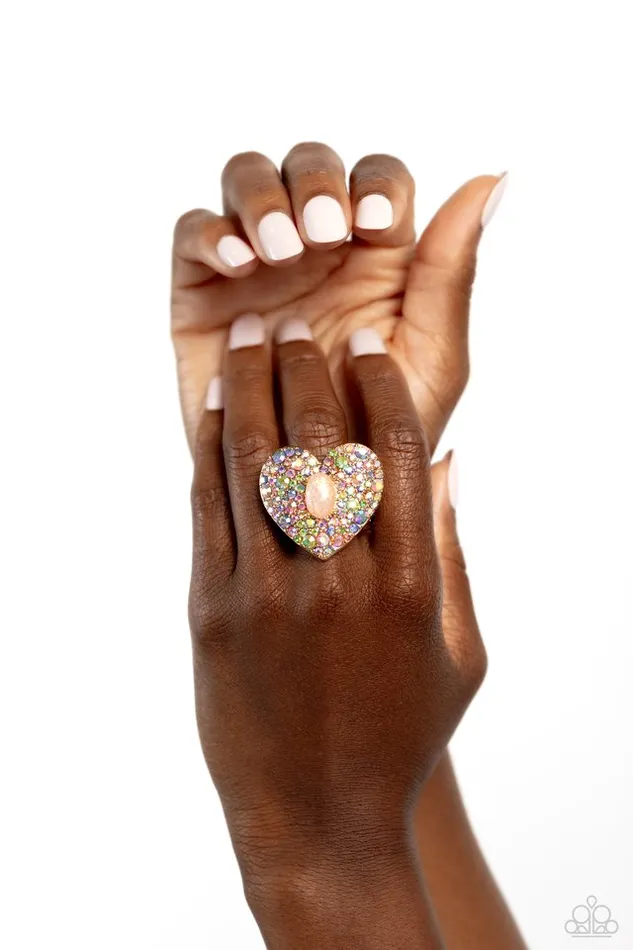 Paparazzi Ring Bejeweled Beau Gold Paparazzi Jewelry Rings