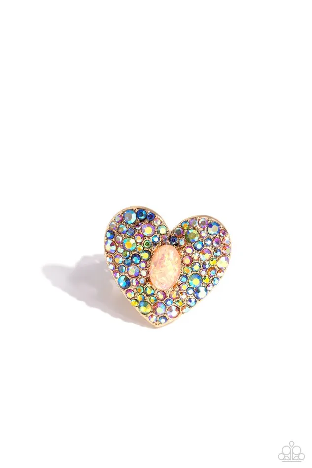 Paparazzi Ring Bejeweled Beau Gold Paparazzi Jewelry Rings