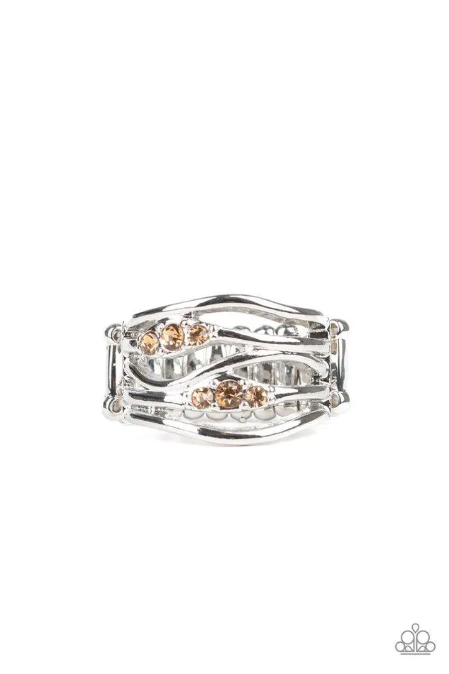 Paparazzi Ring Cash Dash Brown Paparazzi Jewelry Rings