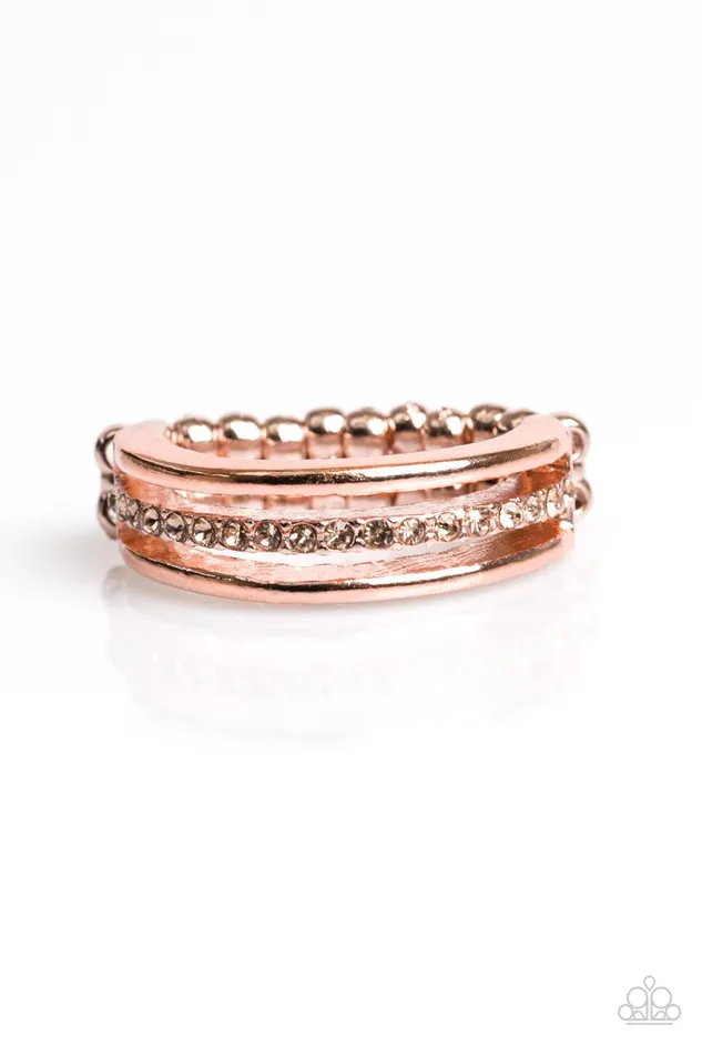Paparazzi Ring Center Court Copper Paparazzi Jewelry Rings