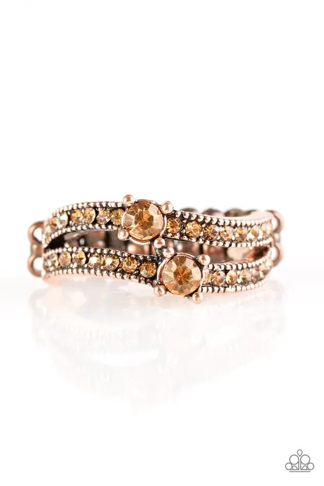 Paparazzi Ring Classical Shimmer Copper Paparazzi Jewelry Rings